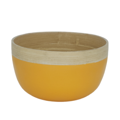 Bowl Saladeira em Bambu Hanoi Amarelo 25cm